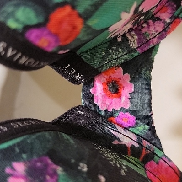 Victoria's Secret Floral Multi Color Tshirt Pushup Bra Size 32B - Picture 6 of 8